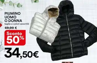 Ipercoop PIUMINO UOMO O DONNA offerta