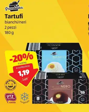 ALDI Grandessa Tartufi 2 pezzi 180g offerta