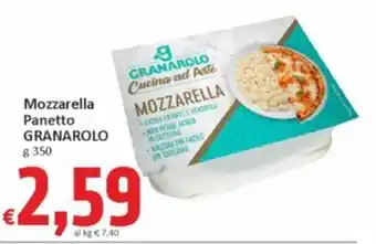 Paghi Poco Mozzarella Panetto GRANAROLO g 350 offerta