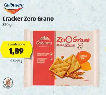 ALDI Galbusera Cracker Zero Grano 320g offerta