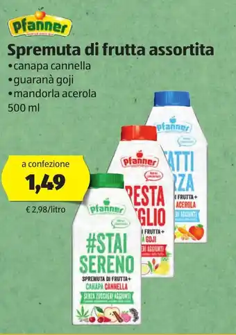 ALDI Pfanner Spremuta di frutta assortita 500ml offerta