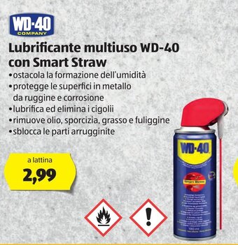 ALDI WD-40 Lubrificante multiuso con Smart Straw offerta