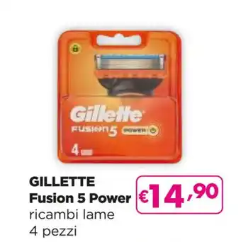 Acqua & Sapone GILLETTE Fusion 5 Power ricambi lame 4 pezzi offerta