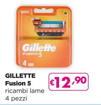 Acqua & Sapone GILLETTE Fusion 5 ricambi lame 4 pezzi offerta