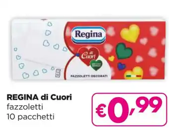 Acqua & Sapone REGINA di Cuori fazzoletti 10 pacchetti offerta