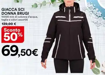 Ipercoop GIACCA SCI DONNA BRUGI 10000 mm di colonna d'acqua offerta
