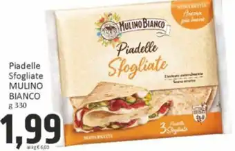 Paghi Poco Piadelle Sfogliate MULINO BIANCO g 330 offerta
