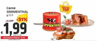 Paghi Poco Carne SIMMENTHAL g 215 offerta