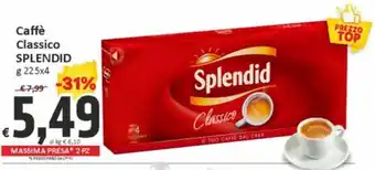 Paghi Poco Caffè Classico SPLENDID g 225x4 offerta