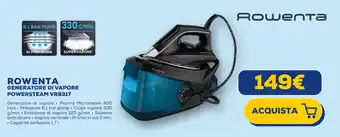 Euronics ROWENTA GENERATORE DI VAPORE POWERSTEAM VR8317 offerta