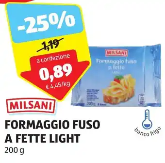 ALDI MILSANI FORMAGGIO FUSO A FETTE LIGHT 200 g offerta