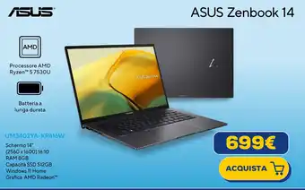 Euronics ASUS Zenbook 14 offerta