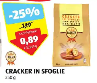 ALDI LA CESTA CRACKER IN SFOGLIE 250 g offerta