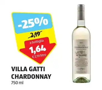 ALDI VILLA GATTI CHARDONNAY 750 ml offerta