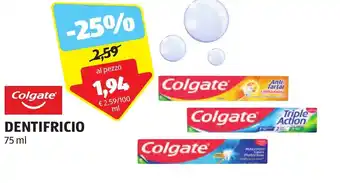 ALDI Colgate DENTIFRICIO 75 ml offerta