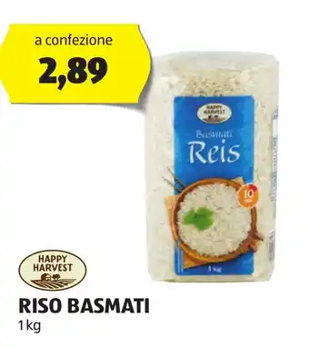 ALDI HAPPY HARVEST RISO BASMATI 1 kg offerta