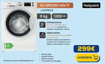 Euronics Hotpoint LAVATRICE EU NR528G WW IT offerta