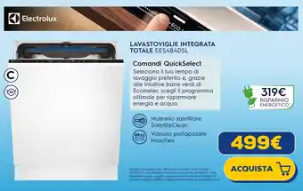 Euronics Electrolux LAVASTOVIGLIE INTEGRATA TOTALE EES48405L offerta