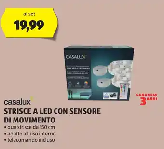 ALDI CASALUX STRISCE A LED CON SENSORE DI MOVIMENTO offerta