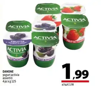 A&O DANONE yogurt activia assortiti 4 pz x g 125 offerta