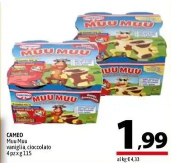 A&O CAMEO Muu Muu vaniglia, cioccolato 4 pz x g 115 offerta