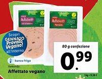 Lidl Vemondo Affettato vegano 80 g confezione offerta