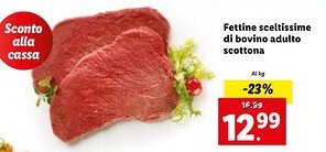 Lidl Fettine sceltissime di bovino adulto scottona offerta