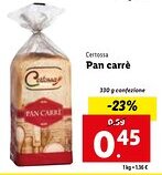 Lidl Certossa Pan carrè 330 g confezione offerta