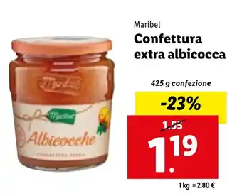 Lidl Maribel Confettura extra albicocca 425 g confezione offerta