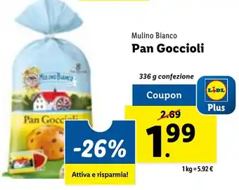 Lidl Mulino Bianco Pan Goccioli 336 g confezione offerta