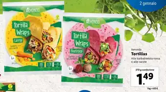 Lidl Vemondo Tortillas 370 g confezione offerta
