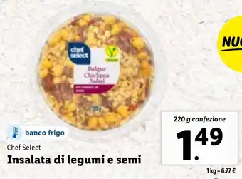 Lidl Chef Select Insalata di legumi e semi 220 g confezione offerta