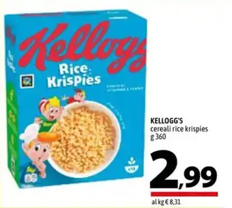 A&O KELLOGG'S cereali rice krispies g 360 offerta