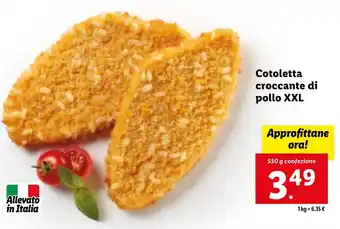 Lidl Cotoletta croccante di pollo XXL 550 g confezione offerta