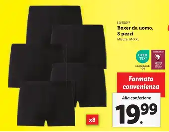 Lidl LIVERGY Boxer da uomo, 8 pezzi offerta