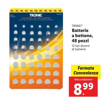 Lidl TRONIC Batterie a bottone, 48 pezzi offerta
