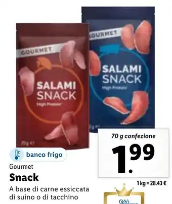 Lidl Gourmet Snack 70 g confezione offerta