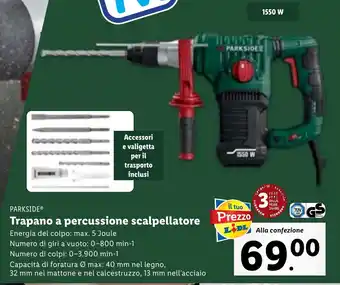 Lidl PARKSIDE Trapano a percussione scalpellatore offerta