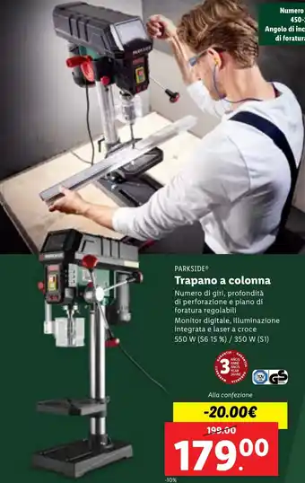 Lidl PARKSIDE Trapano a colonna offerta