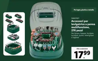 Lidl PARKSIDE Accessori per levigatrice a penna multifunzione, 276 pezzi offerta