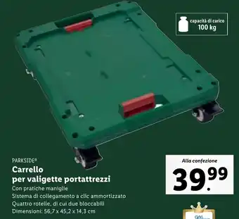 Lidl PARKSIDE Carrello per valigette portattrezzi offerta
