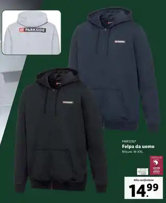 Lidl PARKSIDE Felpa da uomo offerta