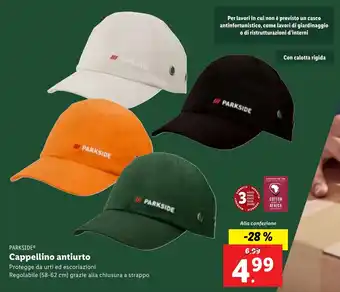 Lidl PARKSIDE Cappellino antiurto offerta