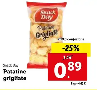 Lidl Snack Day Patatine grigliate 200 g confezione offerta