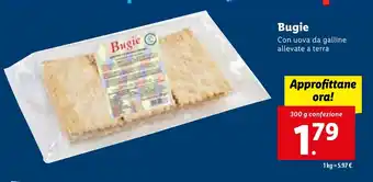 Lidl Bugie Con uova da galline allevate a terra 300 g confezione offerta