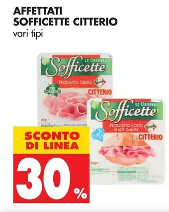 Tigros 30% Sconto Citterio Affettati Sofficette offerta