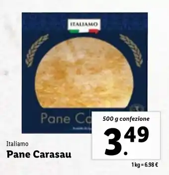 Lidl Italiamo Pane Carasau 500 g confezione offerta