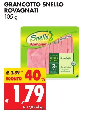 Tigros Rovagnati Grancotto Snello 105g offerta