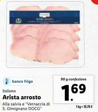Lidl Italiamo Arista arrosto 90 g confezione offerta