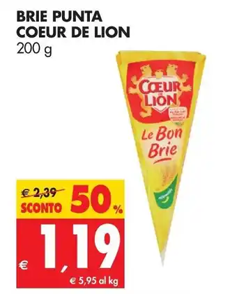 Tigros Coeur de Lion Brie Punta 200g offerta